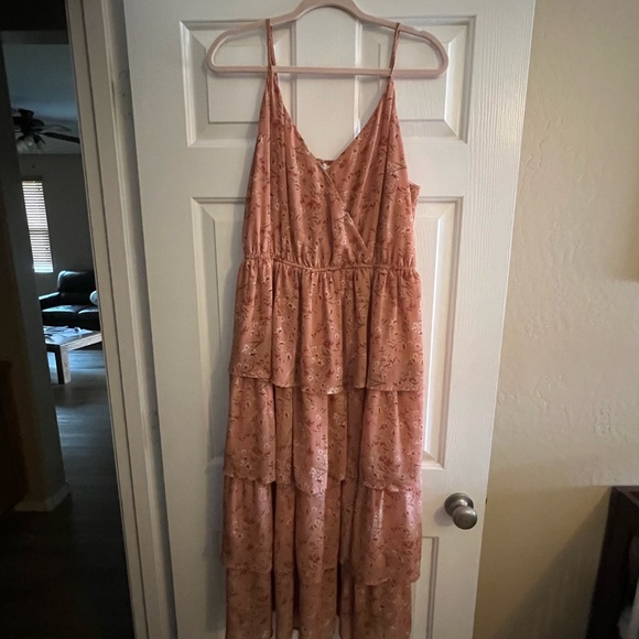 Floral Pink Maxi Dress - Picture 1 of 2
